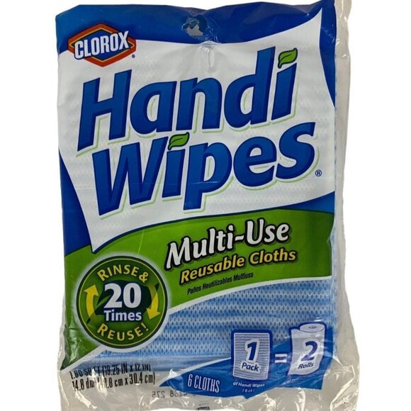 Clorox Handi Wipes Lot Of 4 Packages Multi-Use Reusable Cloths 24 Total Cloths - Picture 2 of 3
